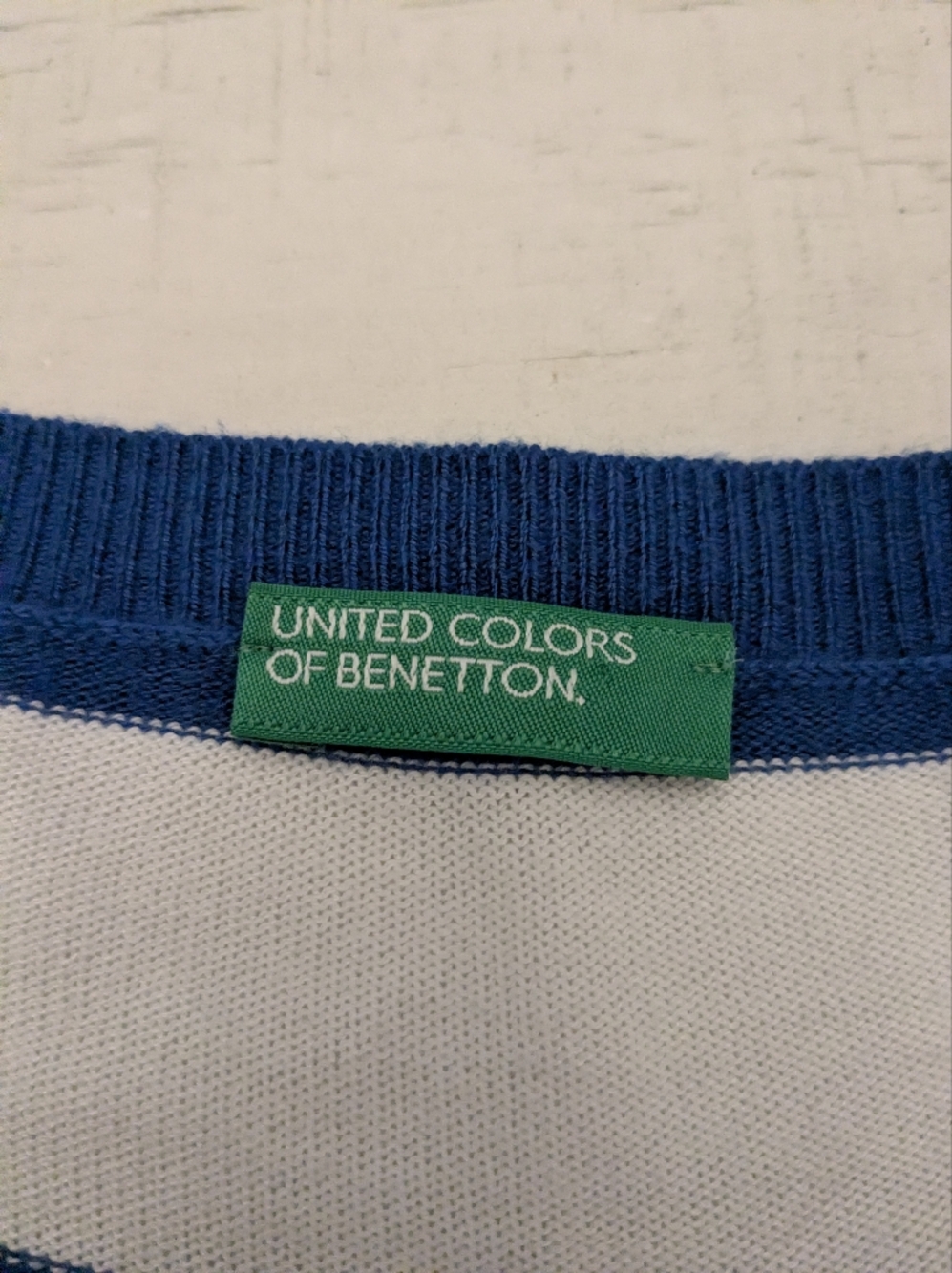 United Colors of Benetton Striped Drop Shoulder Lightweight Sweater Large - Picture 3 of 8